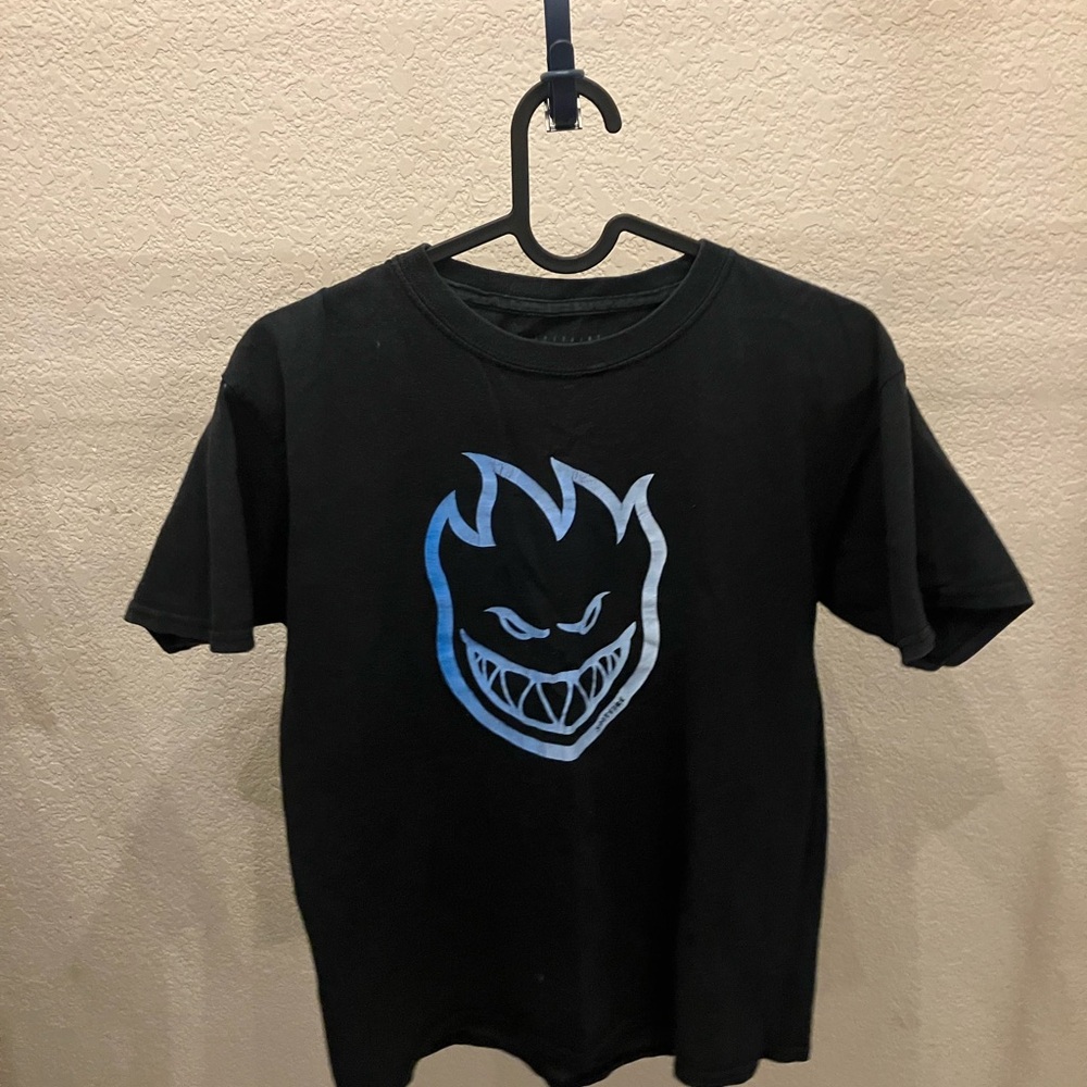 Spitfire youth size L t shirt black and blue used